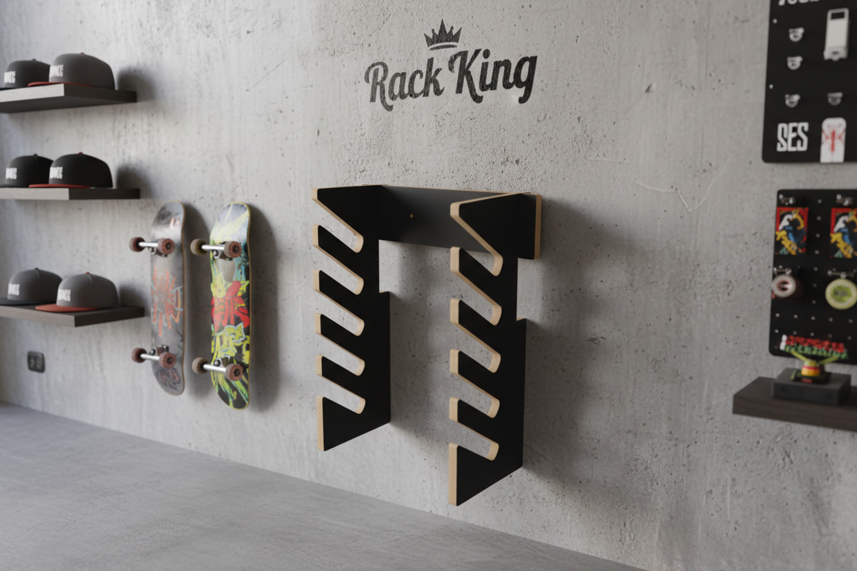 Rack de Skate Mural (5 Plateaux)
